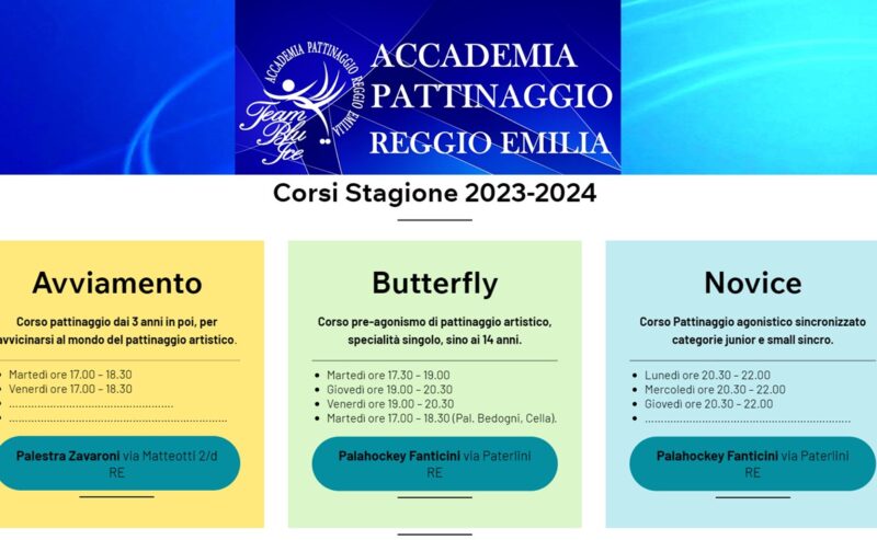 Corsi Pattinaggio 2023-24 Orari e Palestre