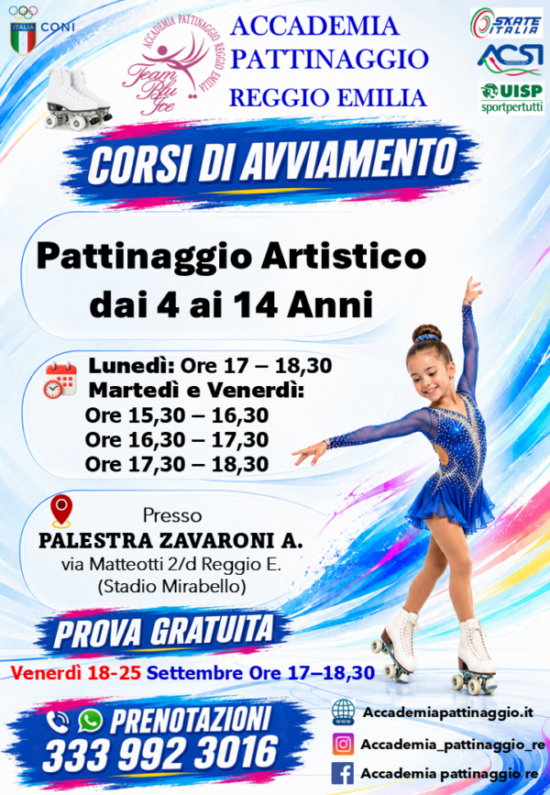 Corsi Pattinaggio Artistico Reggio E.